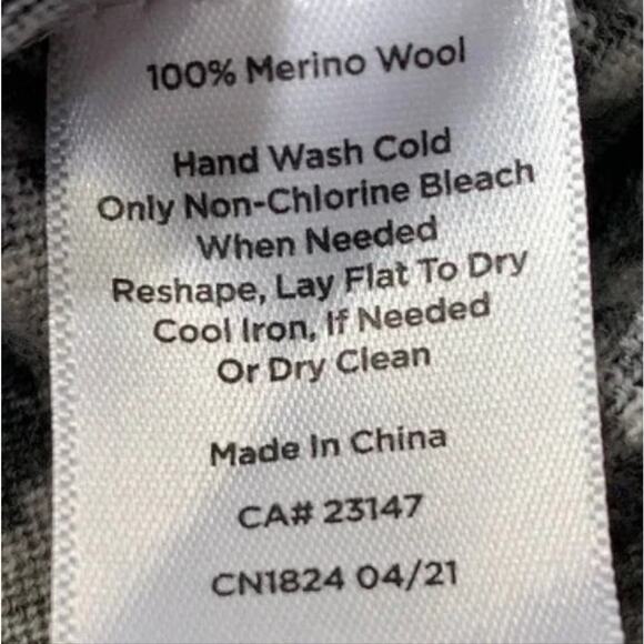 Talbots Puff Sleeve Merino Pullover Sweater Python snake Print Grey plus 2XP new - Picture 5 of 7